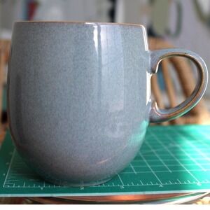 Denby England  Blue/Gray Speckled Ceramic Coffee Mug Black Interior